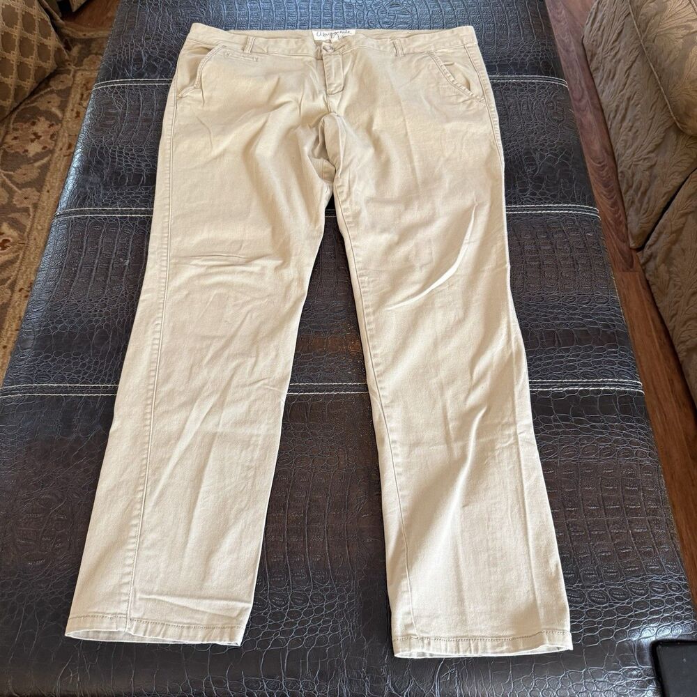 Aeropostale Women's Jeans Size 18 Regular Beige Skinny Twill Pant
